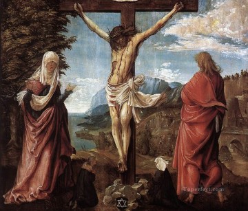 Christ On The Cross Between Mary And St John Flemish religious Denis van Alsloot Oil Paintings